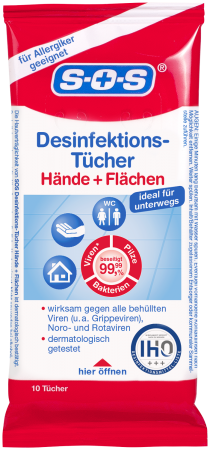 SOS Desinfektions-Tücher